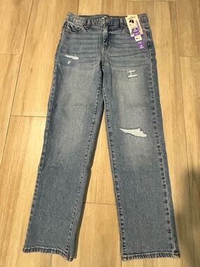 Girls Jordache Light Blue Distressed Straight Leg Jeans